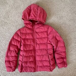 Uniqlo Kids Pink Lightweight Puffer Jacket Size 7/8